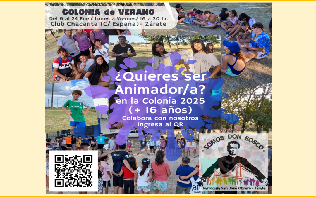 Querés ser Animador/a en la Colonia de Verano 2025? Colabora con nosotros