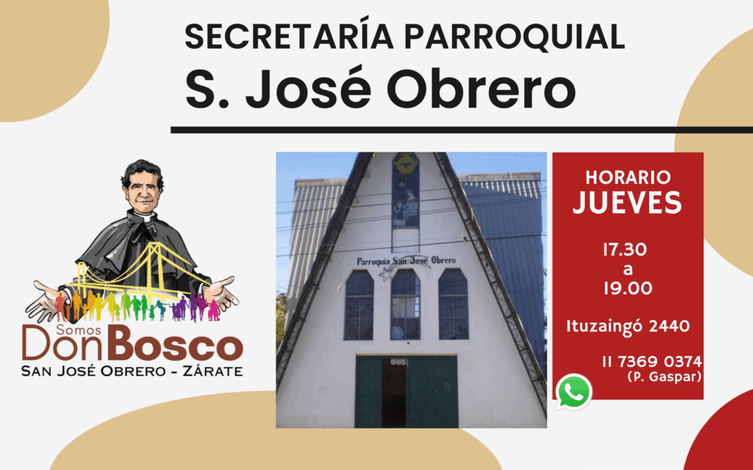 Secretaría Parroquial: Ponemos un horario de atención presencial