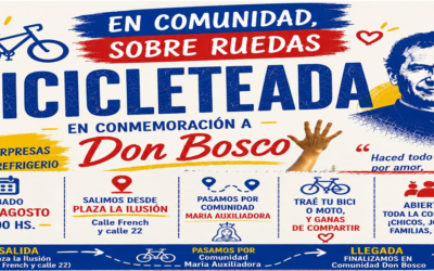 15 ago/ Bicicleteada en honor a Don Bosco: en comunidad, sobre ruedas