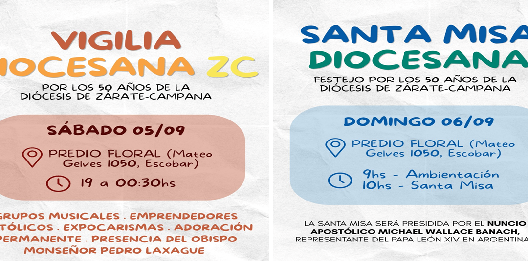 6 sept/ Celebración del Jubileo 50 años de la Diócesis Zárate y Campana